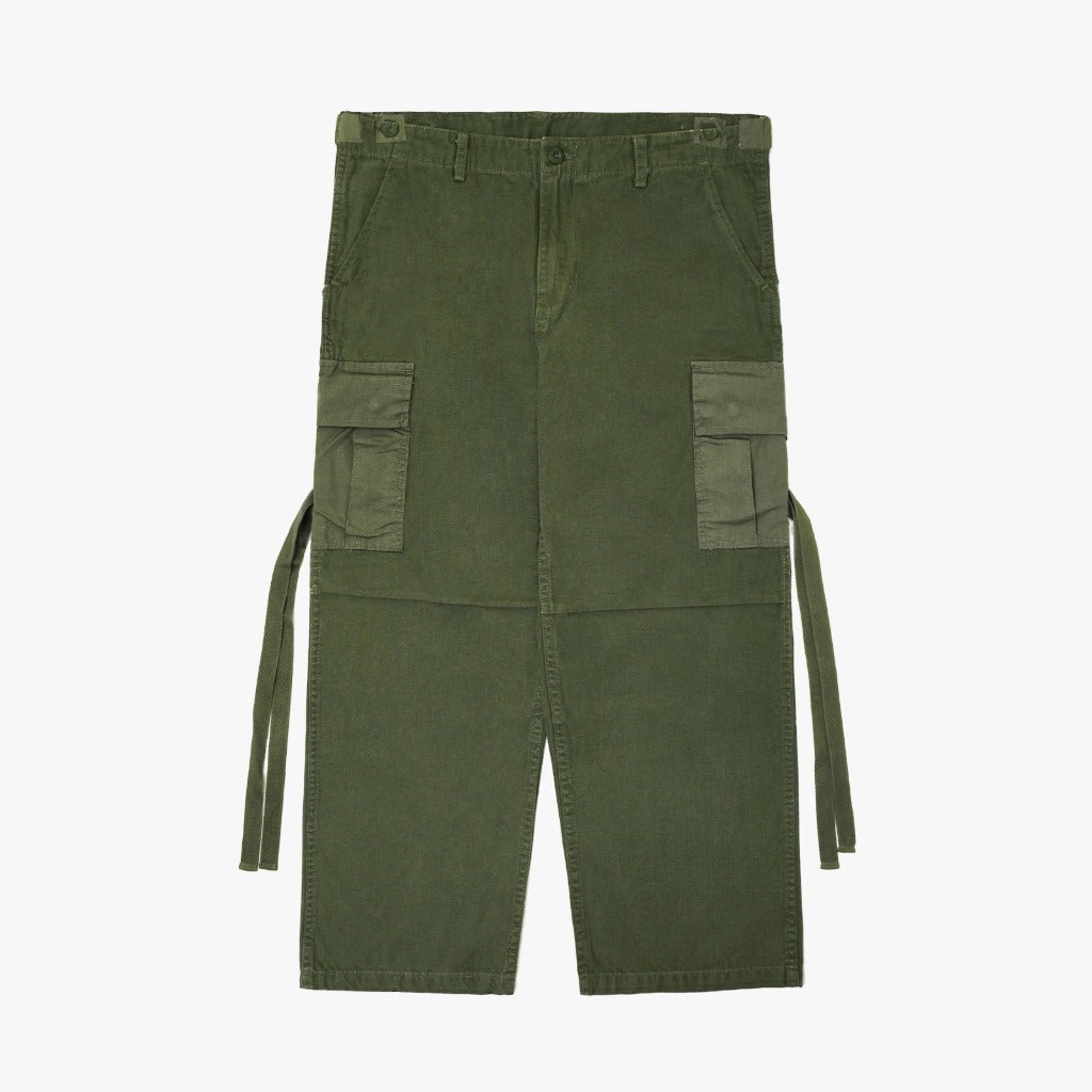 Pot Meets Pop Celana Cargo Panjang - Chronic Cargo Pants Washed Olive Fw25 - Cargo Pants