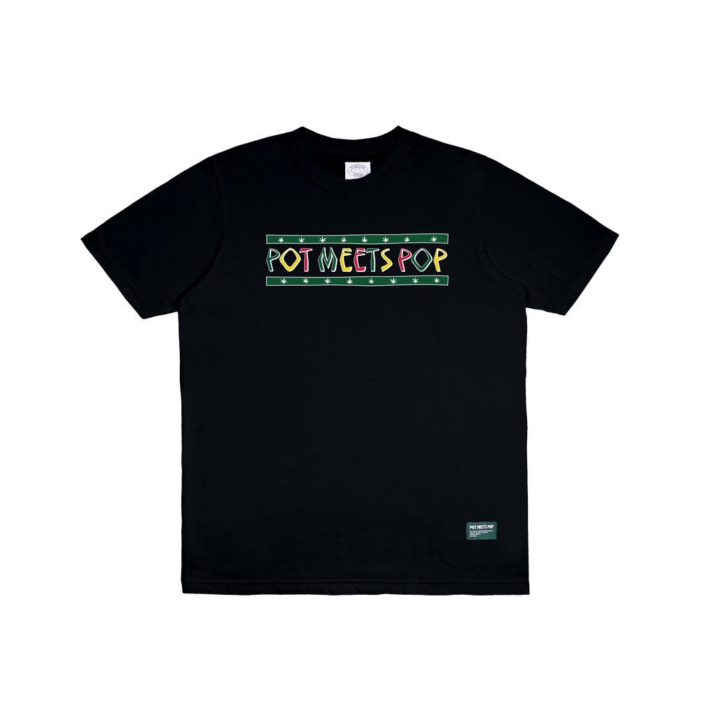 Pot Meets Pop Tshirt - Tribe Tee Black Ss20