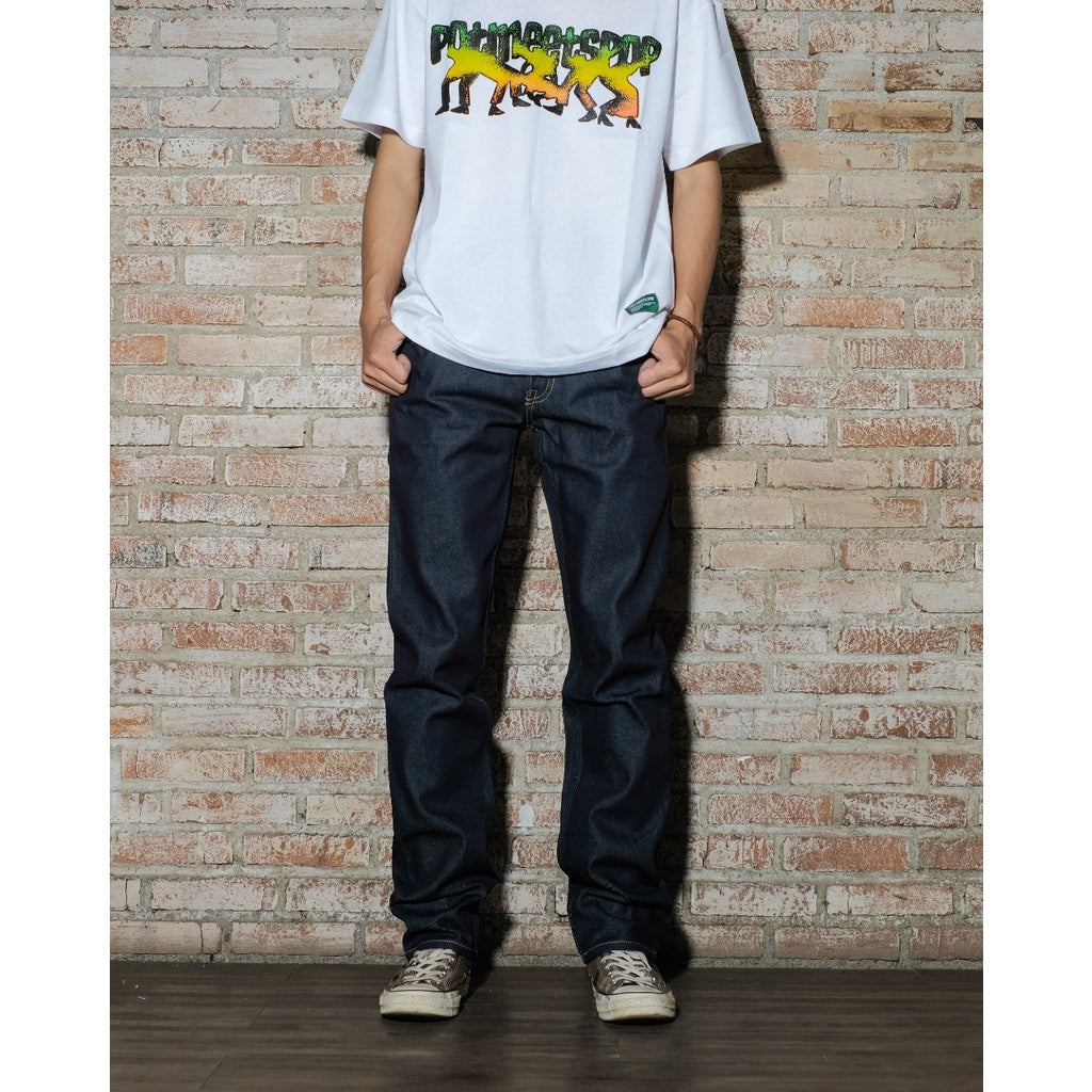 Pot Meets Pop Jeans - Pipes Deep Blue - Slim Straight Ss22