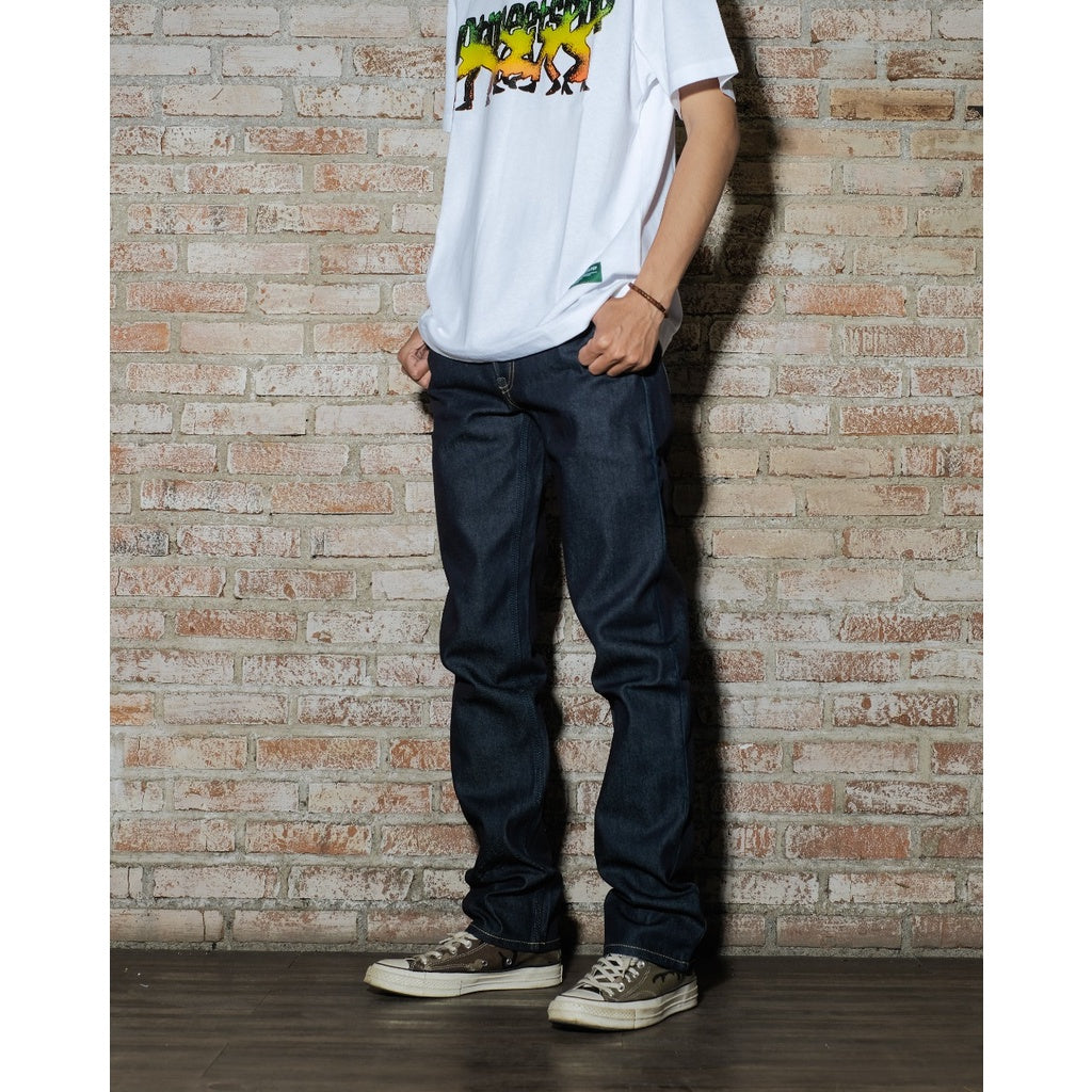 Pot Meets Pop Jeans - Pipes Deep Blue - Slim Straight Ss22