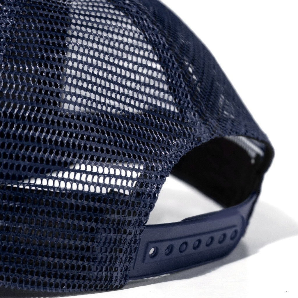 Pot Meets Pop Trucker Caps - Smoke Logo Trucker Caps Navy