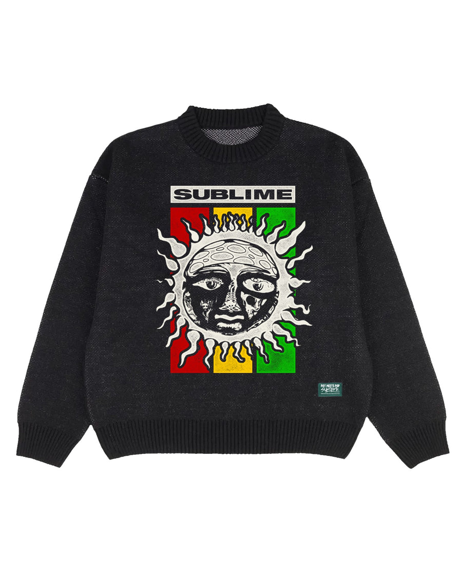 PMP X SUBLIME RASTA SUN LOGO KNITTED SWEATER