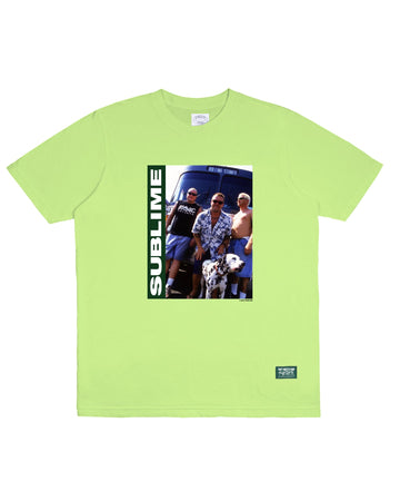 PMP X SUBLIME ROLLING STONED TEE LIME GREEN
